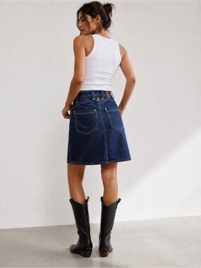 NWT Free People | 29 | Womens We The Free Suzy Denim Midi SkirtSkirt